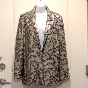 EUC Maeve by Anthropologie S Jordyn Sequined Snap Front Blazer